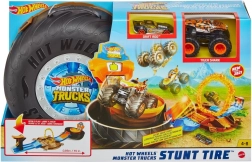 Hot Wheels Monster Trucks stuntarena in een band – draagbare set