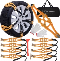 Sneeuwkettingen – universele antislip hoezen voor banden, set van 8 stuks