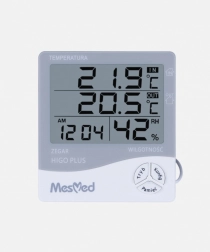 Hygrometer MESMED Higo Plus met thermometer en klok