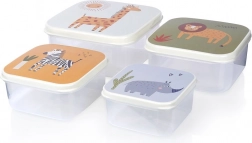 Kinder voedselbewaarbakjes 4 stuks – dierenmotieven