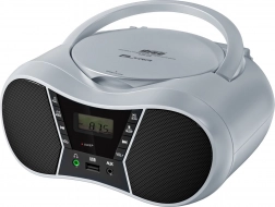 Draagbare CD/MP3-radioplayer met USB en Bluetooth – zilver