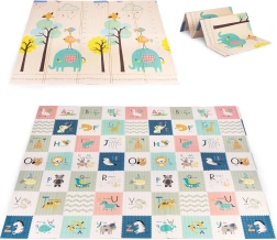Dubbelzijdige educatieve schuim-speelmat 200 × 180 cm met lengtemeter en alfabet ECOTOYS