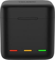 Telesin 3‑sleufs oplader en etui voor GoPro HERO 12/11/10/9 batterijen