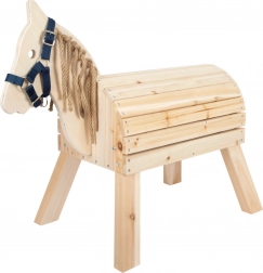 Compact houten speelpard voor kinderen