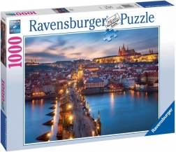 Puzzel Uitzicht op Praag 's Nachts 1000 Stukken