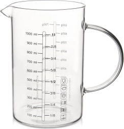 Glazen keukenmaatbeker 1 l