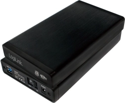 externe behuizing voor 3,5" SATA HDD met USB 3.0, zwarte aluminium