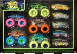 Set HOT WHEELS MONSTER TRUCKS 1:64 lichtgevend in het donker, 10 stuks