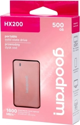 Stijlvolle SSD-schijf 500GB USB‑C roségoud 1500/900 MB/s