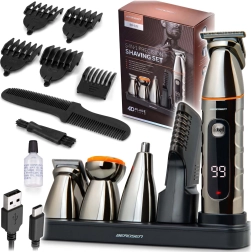 Berdsen multifunctionele tondeuse en scheerapparaat voor haar, baard en lichaam 15-in-1 BD-270