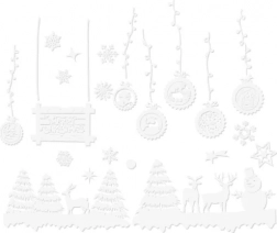 Kerst raamstickers van PVC – eenvoudig verwijderbare glasdecoraties