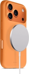 Siliconen magnetisch hoesje voor iPhone 17 Pro met MagSafe – oranje