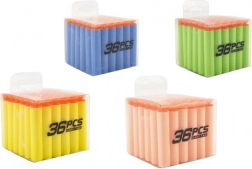 Vervangende foam pijltjes met zuignap, 36 stuks in draagbare doos