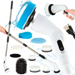 Elektrische roterende mop en reinigingsborstel met 9 opzetstukken