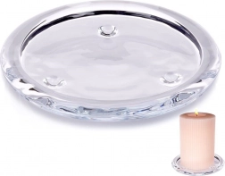 Glazen onderzetter voor kaarsen 10 cm