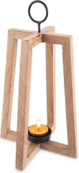 Hangende houten kandelaar van mangohout 25 × 25 × 44 cm