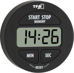 TFA digitale keukentimer en stopwatch – Zwart