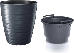 Bloempot met inzet MAZE 47,5 cm antraciet