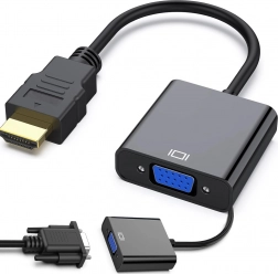HDMI-naar-VGA-adapter (D-Sub) – zwart