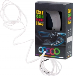 Ambiente LED-verlichting voor auto USB / 12 V, strip 5 m – Wit