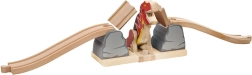 Houten brug met T. rex voor BIGJIGS RAIL treinbaan