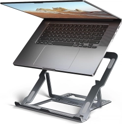 Aluminium laptopstandaard AXAGON 10–17,3" met 8 posities, grijs