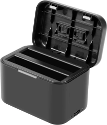 Oplaadcase voor batterijen en geheugenkaarten voor Insta360 X4 - zwart
