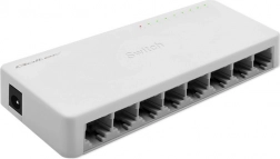 Netwerk switch 8× RJ45, gigabit LAN, Qoltec