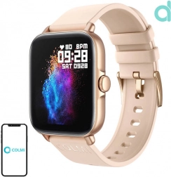 Colmi P28 Plus smartwatch in gouden kleur