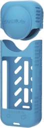 Siliconen hoes en lenzenkap Sunnylife voor Insta360 X4 (blauw)