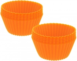 Siliconen muffinvormpjes, oranje, 5,5 cm, 12 stuks