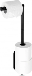 Wandhouder voor toiletpapier van roestvrij staal, zwart, 46,5 cm