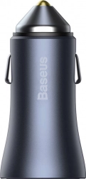 Baseus autolader met USB- en USB‑C‑poorten en snel opladen 40W