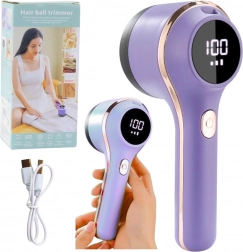 Elektrische ontpiller voor textiel met LED-display, 3 snelheden – paars