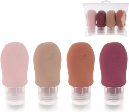 Reis siliconen flesjes met zuignappen in etui, 5-delige set