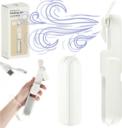 Draagbare opvouwbare mini-ventilator USB 2-in-1 wit