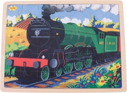 Houten puzzel historische trein Flying Scotsman