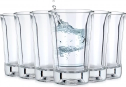 Glazen shotglaasjes 40 ml, set van 6 stuks