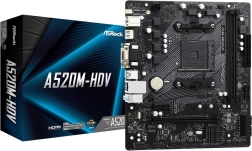 ASRock A520M-HDV microATX moederbord AM4 met HDMI/DVI/VGA en M.2