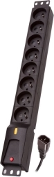 Stroomverdeelrail PDU IEC 320, 8 stopcontacten, 3 m