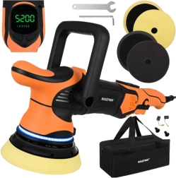 Bigstren dual action excentrische autopolijstmachine 1000 W, 125 mm, slag 15 mm, LED met accessoires