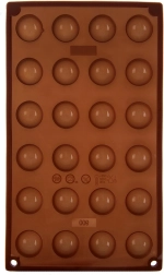 Siliconen vorm voor pralines en chocolaatjes, bruin 30 × 17,5 × 1,5 cm