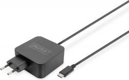 Netlader USB‑C PD 3.0 65 W met geïntegreerde kabel 1,2 m, zwart