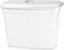 Hangende keukenafvalbak met deksel 4 l wit