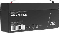 Onderhoudsvrije accu AGM VRLA Green Cell AGM14 6V 3,2Ah (voor beveiligingssystemen, kassa’s, speelgoed)