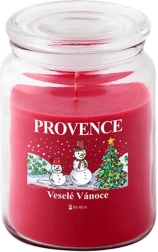 Geurkaars in glas PROVENCE kerst sneeuwman 95 u