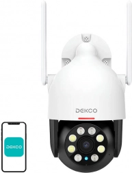 Buiten-Wi‑Fi camera DEKCO 2K QHD met brede hoek van 166°