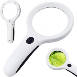 Handloep met 4x vergroting en 8 LED UV-dioden