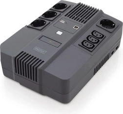 Noodstroomvoorziening UPS line-interactive 800 VA / 480 W DIGITUS met AVR en LED