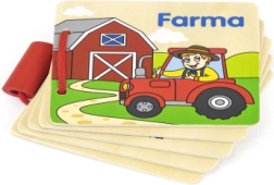 Houten boekje boerderij – eerste woordjes en dieren